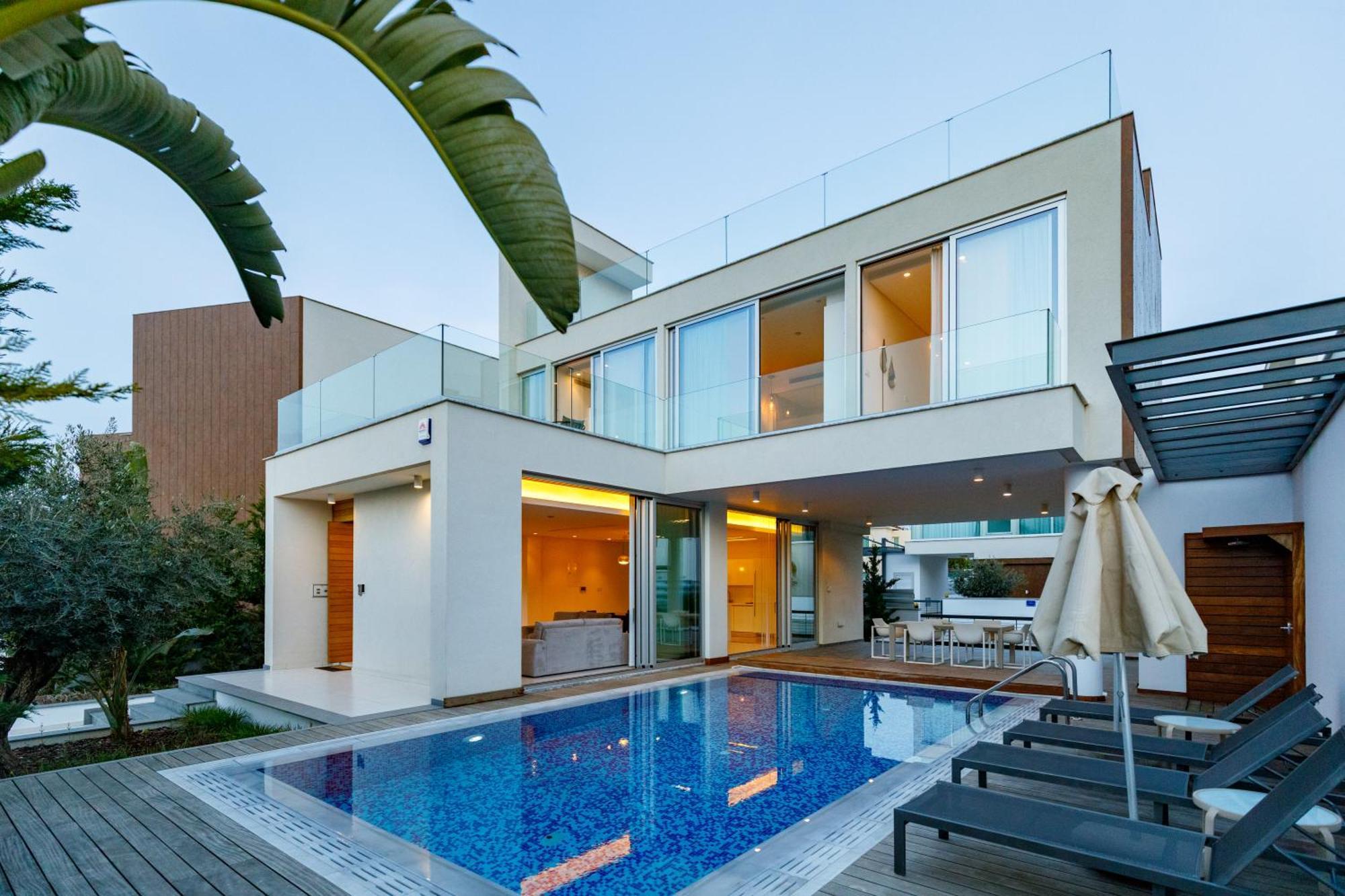 Seaview Luxury Villa Jacuzzi & Pool! 2 Min Beach Protaras Exteriör bild