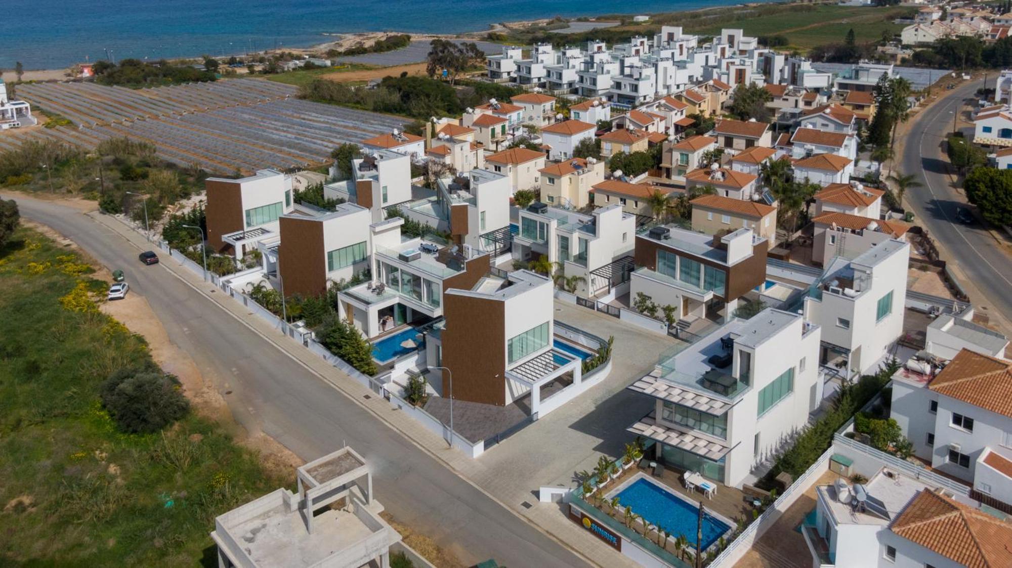 Seaview Luxury Villa Jacuzzi & Pool! 2 Min Beach Protaras Exteriör bild